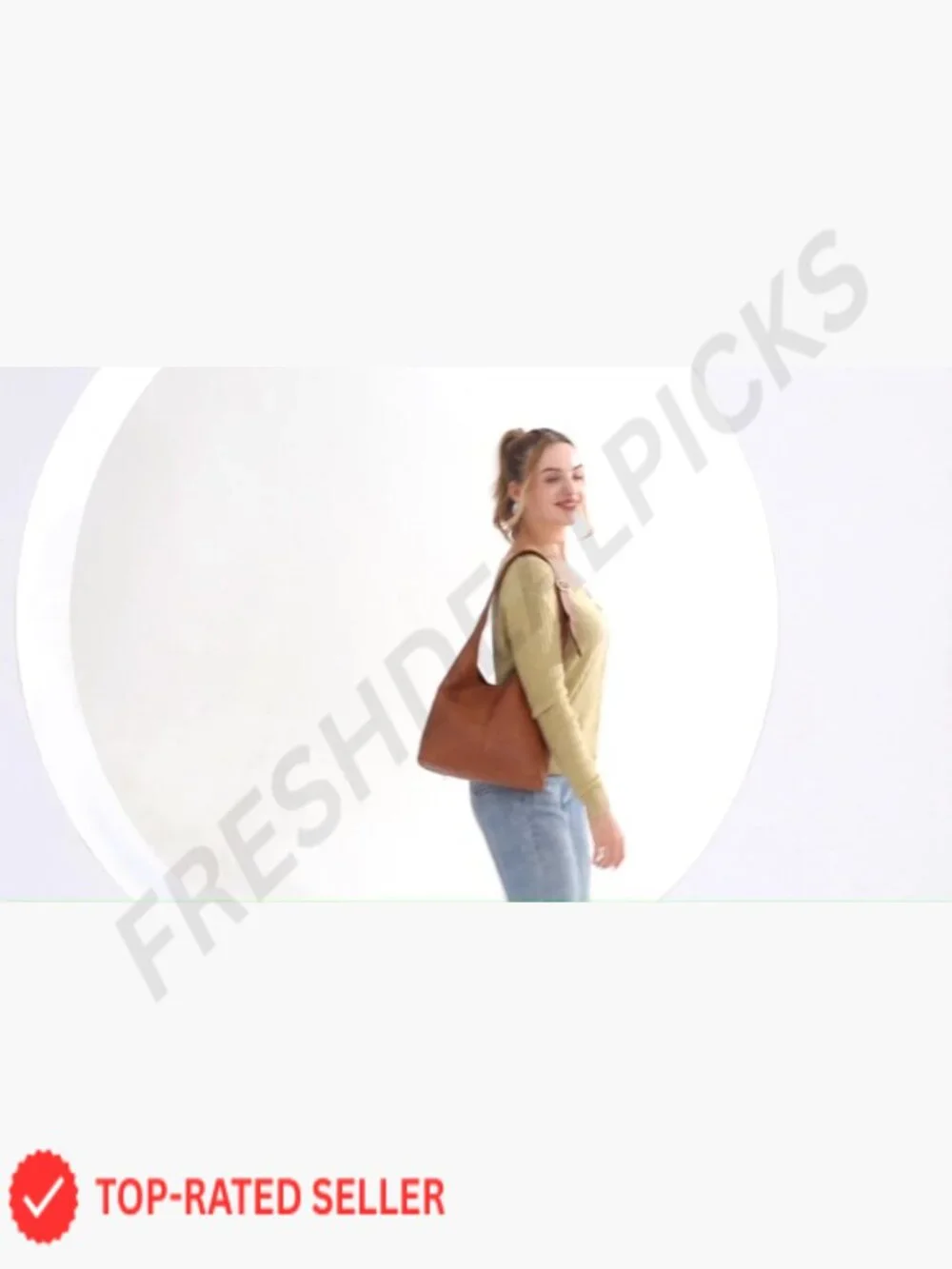 Ultra Soft Slouchy Hobo Bag Faux Leather Adjustable Strap Handbag Magnetic